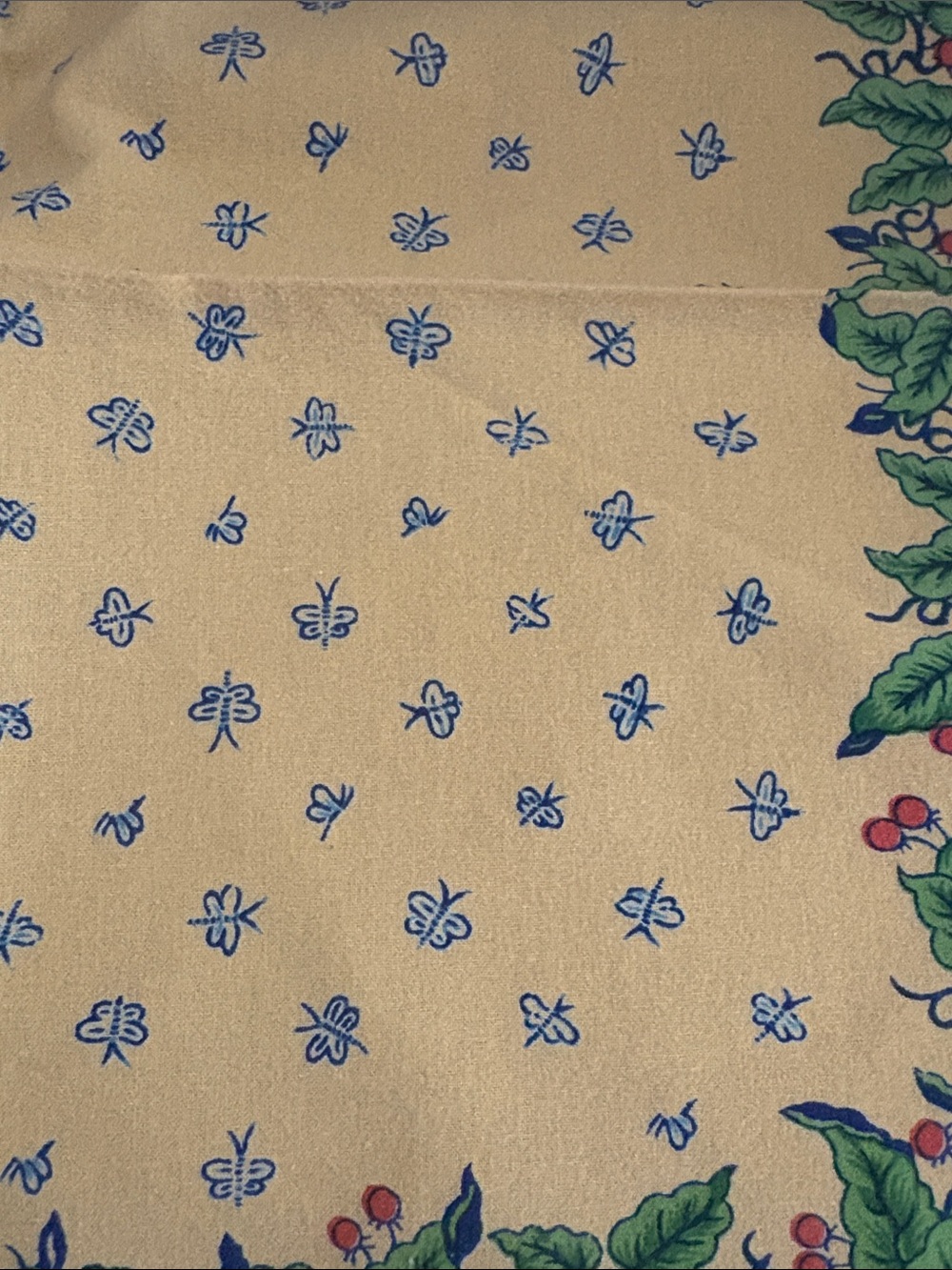 Yellow and Blue Floral Cotton Placemats and Napkins Set - Williams Sonoma - Picture 8 of 11
